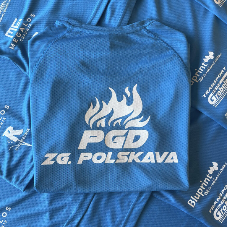 Tisk na športne majice za dogodek PGD Zg. Polskava